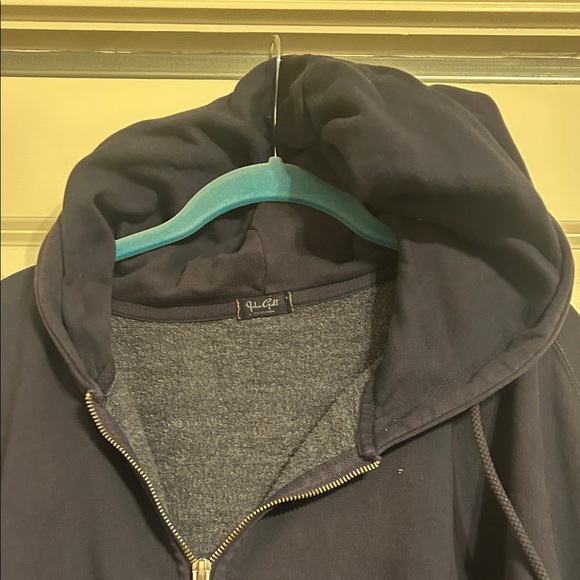 Brandy Melville Dark Hoodie with Zip - Picture 3 of 3